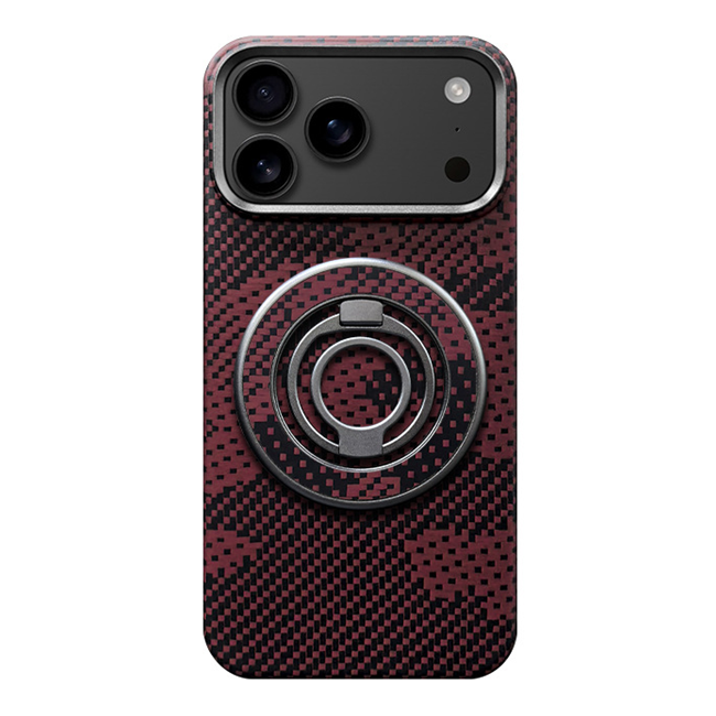 Mobilskal till iPhone Air MagSafe Kevlar Metal Ring - Camouflage Röd | 2353 | AlltMobil