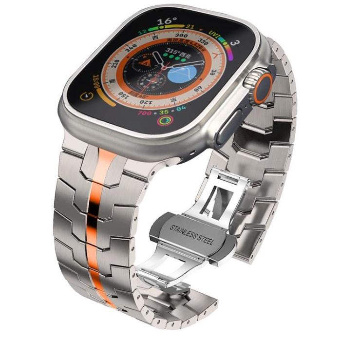 Tech-Protect - Tech-Protect Apple Watch (44/45/46/49mm) Armband Lines - Titanium