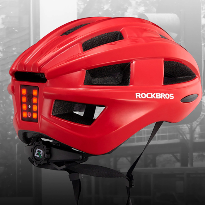 Rockbros - Rockbros Cykelhjälm med Inbyggt Lampa - Rosa