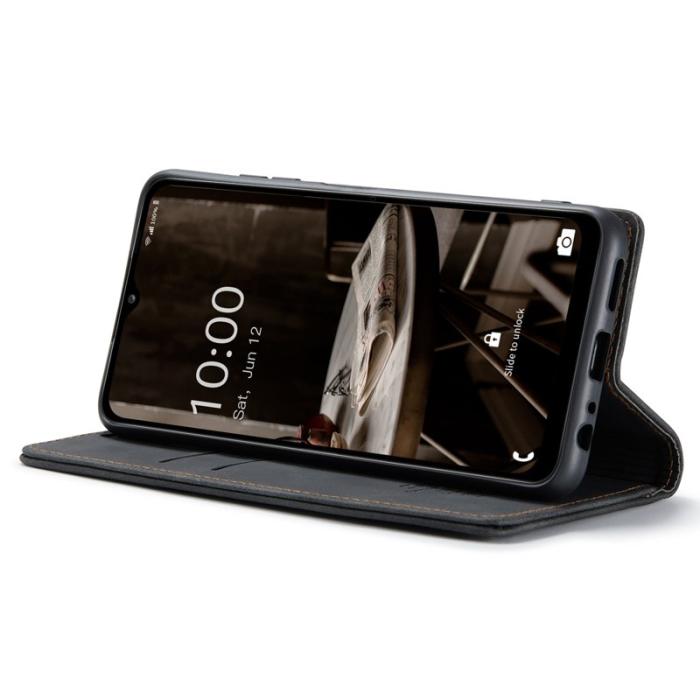 Caseme - CASEME 013 Series Samsung Galaxy A34 5G Konstläder Plånboksfodral Svart