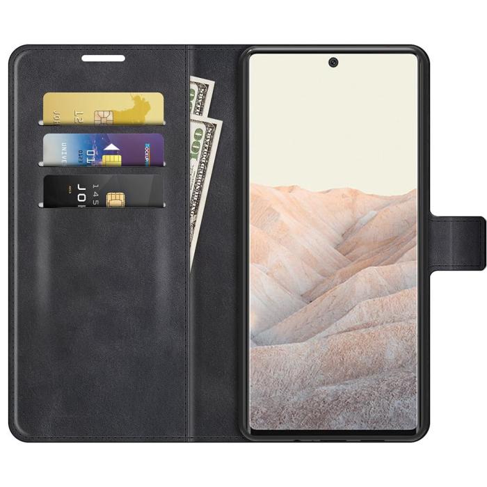 A-One Brand - Flip Folio Plånboksfodral till Google Pixel 6 Pro - Svart