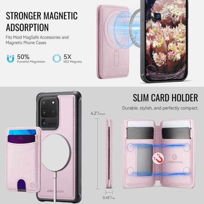 OEM - JEEHOOD Samsung Galaxy S20 Ultra Fodral KonstLäder - Rosa