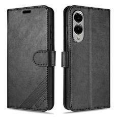 AZNS - AZNS Samsung Galaxy S25 Edge Pl&aring;nboksfodral Anti-Scratch Konstl&auml;der - Svart