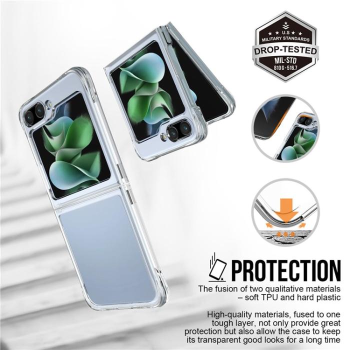OEM - Galaxy Z Flip 5 Mobilskal Anti-drop - Transparent