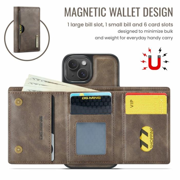 DG.MING - DG.MING M6 Series Mobilskal till iPhone 14 Plus Magnetiskt - Brun