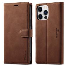 FORWENW - FORWENW F1 Series iPhone 15 Pro Pl&aring;nboksfodral Konstl&auml;der - Brun