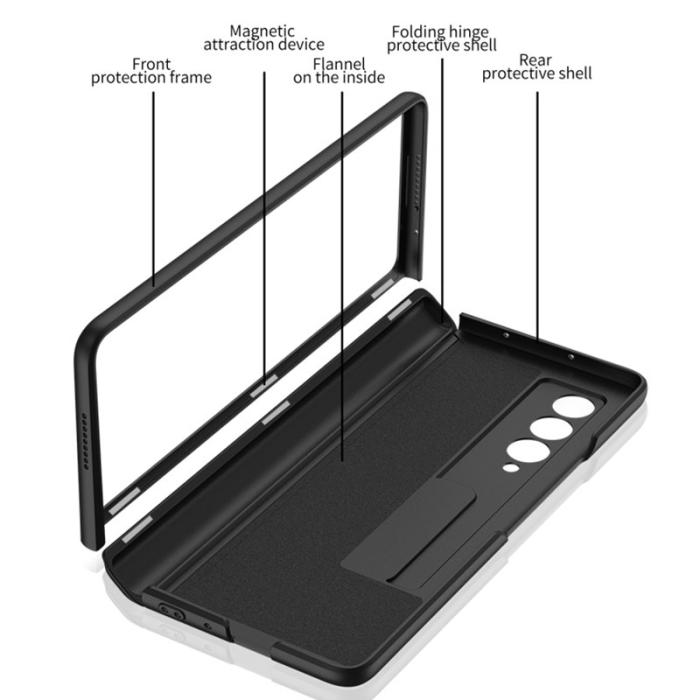 GKK - GKK Samsung Galaxy Z Fold3 Fodral - Hård PC - Grå