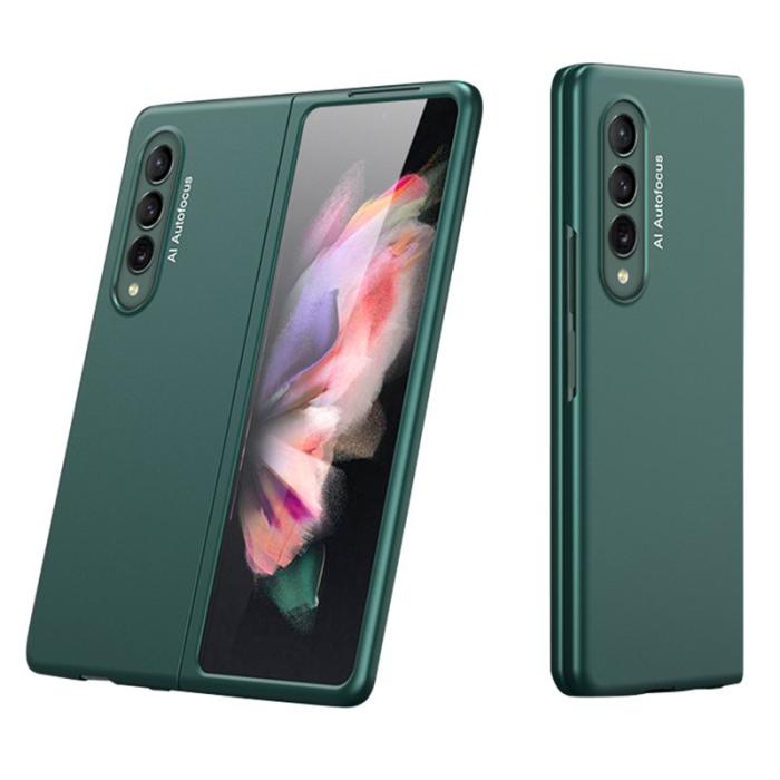 GKK - GKK Samsung Galaxy Z Fold3 Fodral Ultra Tun Hard PC - Grön