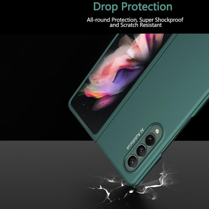 GKK - GKK Samsung Galaxy Z Fold3 Fodral Ultra Tun Hard PC - Grön