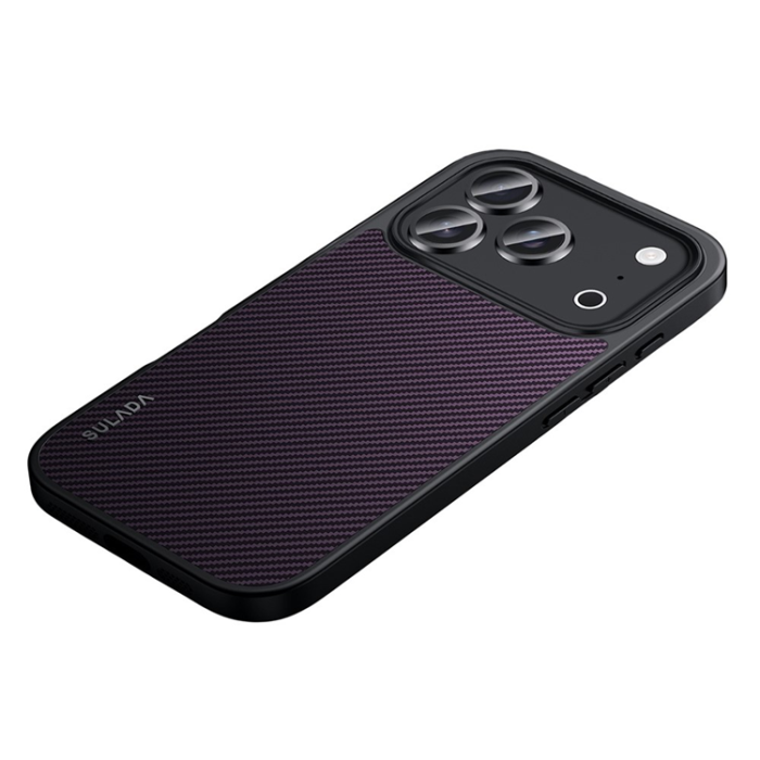 SULADA - SULADA iPhone 17 Pro Mobilskal MagSafe Metal Lens Frame - Lila