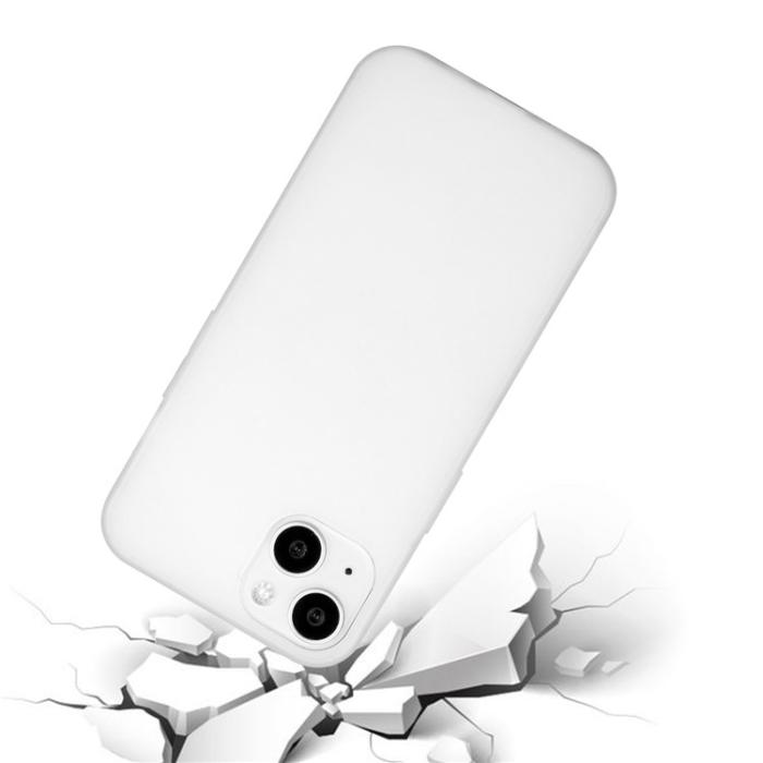 OEM - iPhone 15 Plus Mobilskal TPU Matte Slim-Fit - Vit