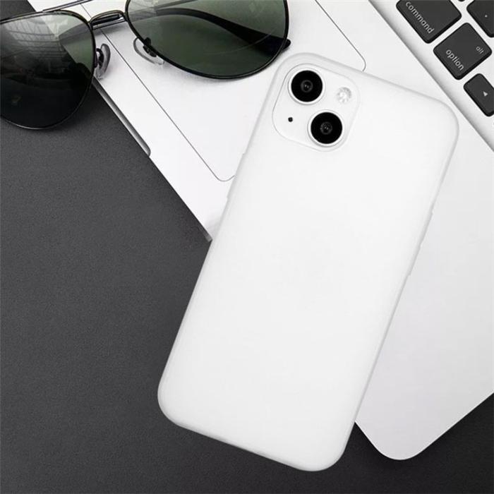 OEM - iPhone 15 Plus Mobilskal TPU Matte Slim-Fit - Vit