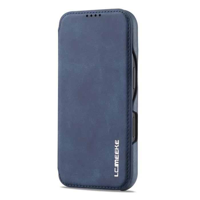 LC.imeeke - LC.IMEEKE iPhone 16 Plus Fodral Kortfack Ställ KonstLäder - Blå