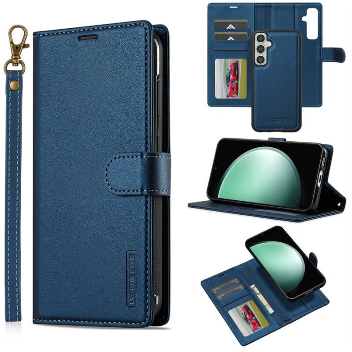 LC.imeeke - LC.IMEEKE L2 Series Samsung Galaxy A36 Plånboksfodral Konstläder - Blå
