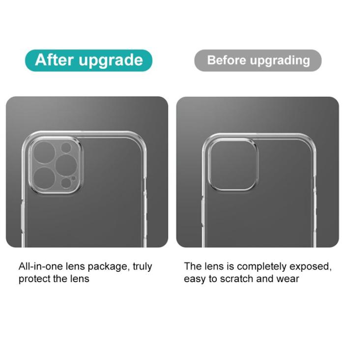 NORTHJO - NORTHJO iPhone 14 Pro Max Fodral TPU - Transparent med Skärmskydd