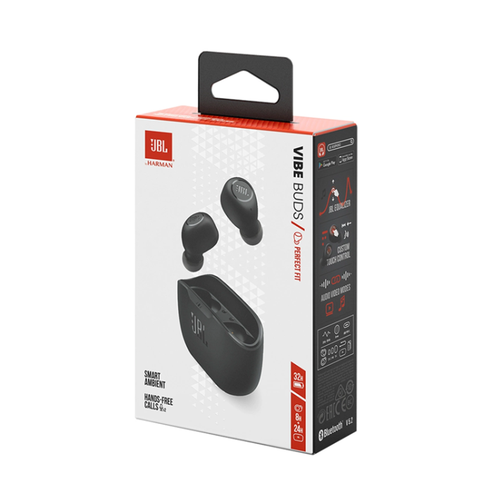 JBL - JBL In-Ear Hörlurar Trådlösa Wave Buds - Svart