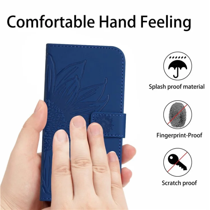 A-One Brand - iPhone 17 Pro Max Plånboksfodral Sunflower Imprint - Safir