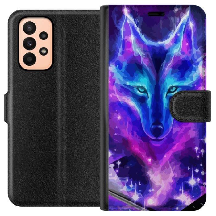 iSecrets - Plånboksfodral till Samsung Galaxy A23 med Neon Varg