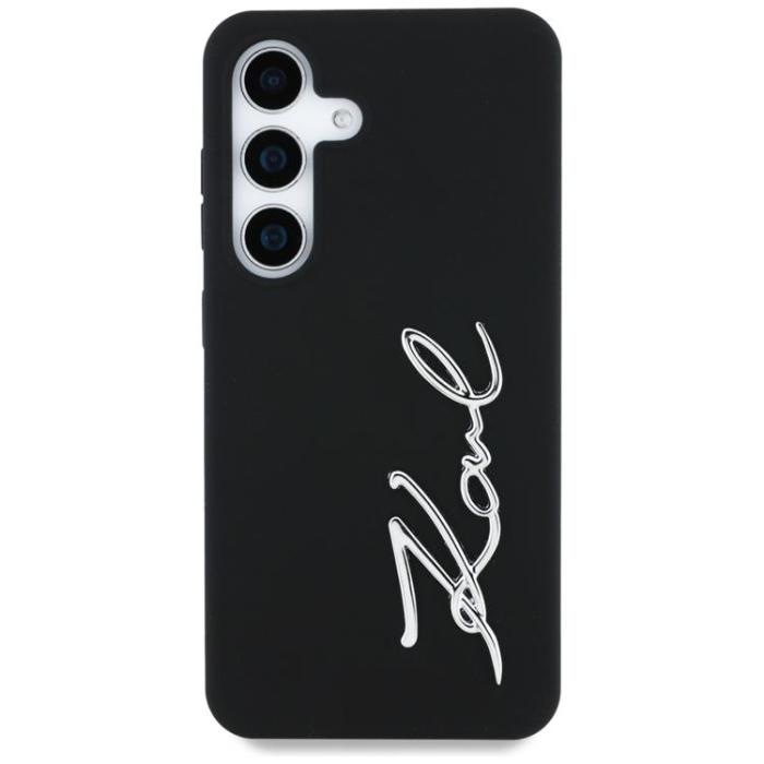 KARL LAGERFELD - Karl Lagerfeld Galaxy S25 Mobilskal Silikon Metal Signature - Svart