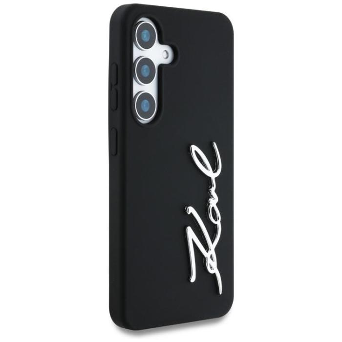 KARL LAGERFELD - Karl Lagerfeld Galaxy S25 Mobilskal Silikon Metal Signature - Svart