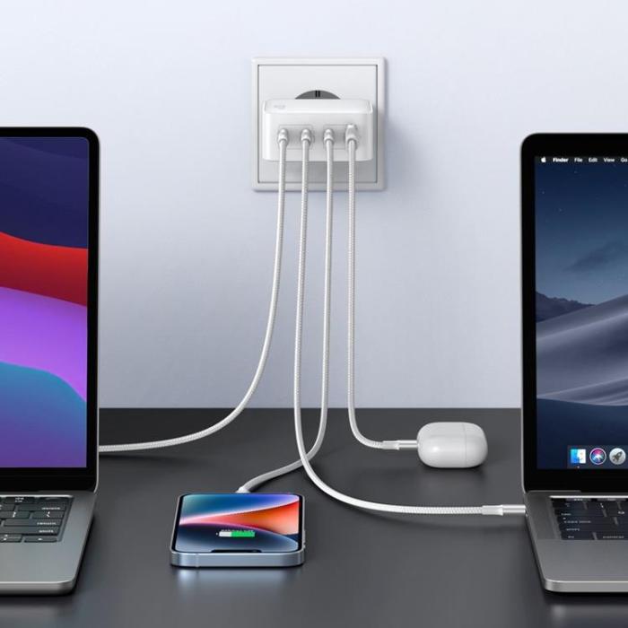 Ugreen - Ugreen GaN Väggladdare USB Till 3xUSB-C 100W - Vit