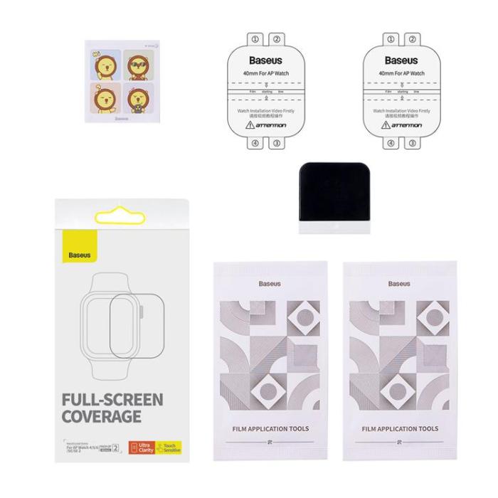 BASEUS - Baseus Apple Watch (44mm) Skärmskydd Nanocrystals