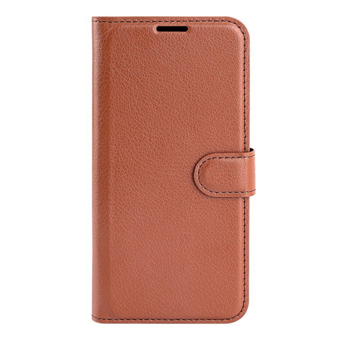 Amorus - AMORUS OnePlus 15 Plånboksfodral Litchi Shockproof - Brun