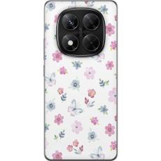 Gustaf - Mobilskal till Xiaomi Redmi Note 14 Pro med Blommor och fj&auml;rillar