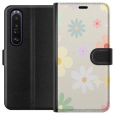 iSecrets - Pl&aring;nboksfodral till Sony Xperia 1 III med fejdande blommor