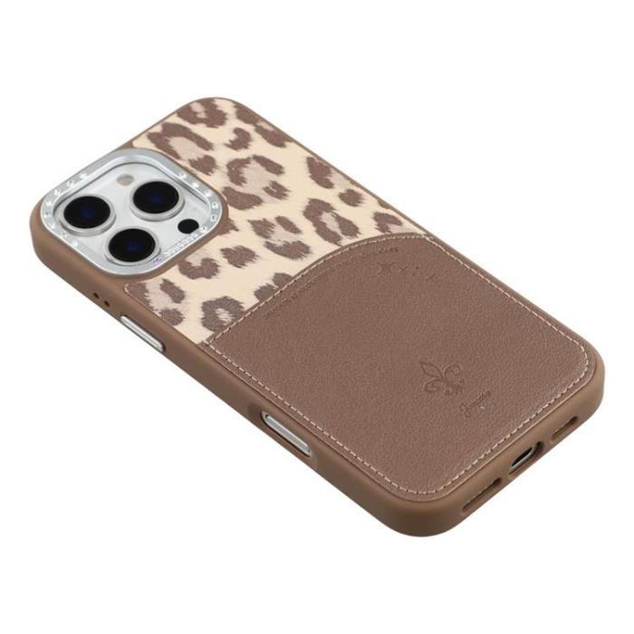 JAUCASE - JAUCASE iPhone 16 Pro Mobilskal MagSafe korthållare - Brun