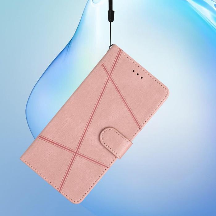 OEM - Crazy Horse Samsung Galaxy S26 Plus Fodral KonstLäder Ställ - Roséguld