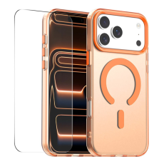 ENKAY - ENKAY iPhone 17 Pro Max Mobilskal MagSafe 9H Härdat Glas - Orange