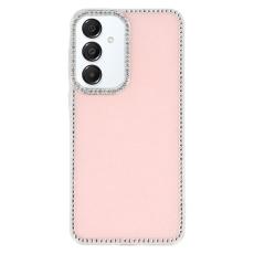 OEM - Samsung Galaxy S26/S26 Pro Skal Rhinestone Edge Glitter TPU + PC - Ljusrosa