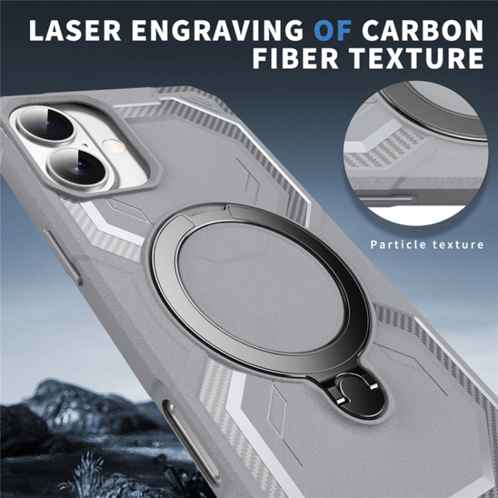 A-One Brand - iPhone 16 Plus Mobilskal MagSafe Kickstand TPU + PC - Grå