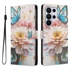 OEM - Samsung Galaxy S26 Ultra Pl&aring;nboksfodral Konstl&auml;der M&ouml;nster - Fj&auml;ril / Blomma