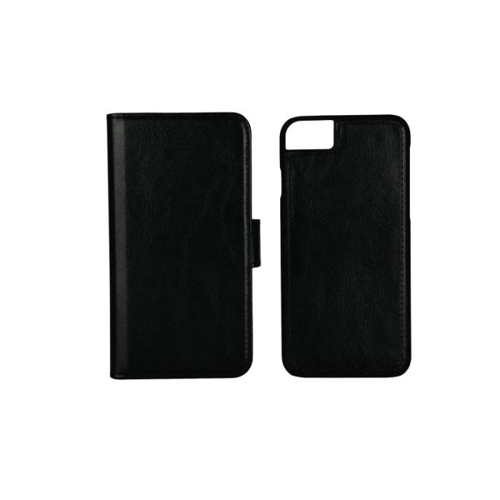 UTGATT1 - Essentials PU Wallet 3 kortplatser Detach iPhone 6/7/8/SE 2020 - Svart