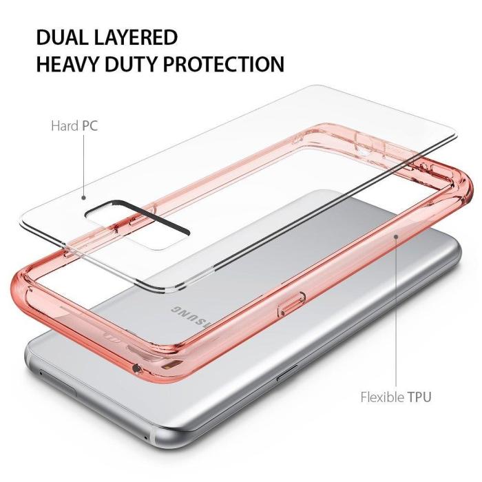 Rearth - Ringke Fusion Shock Absorption Skal till Samsung Galaxy S8 Plus - Rose Gold