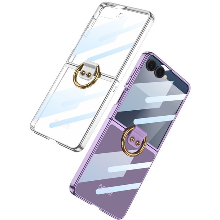 GKK - GKK Galaxy Z Flip 7 Mobilskal Ringhållare - Silver