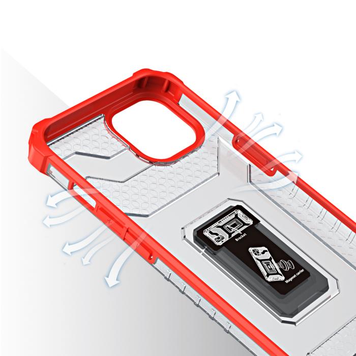 OEM - Crystal Ring Skal iPhone 13 mini - Röd