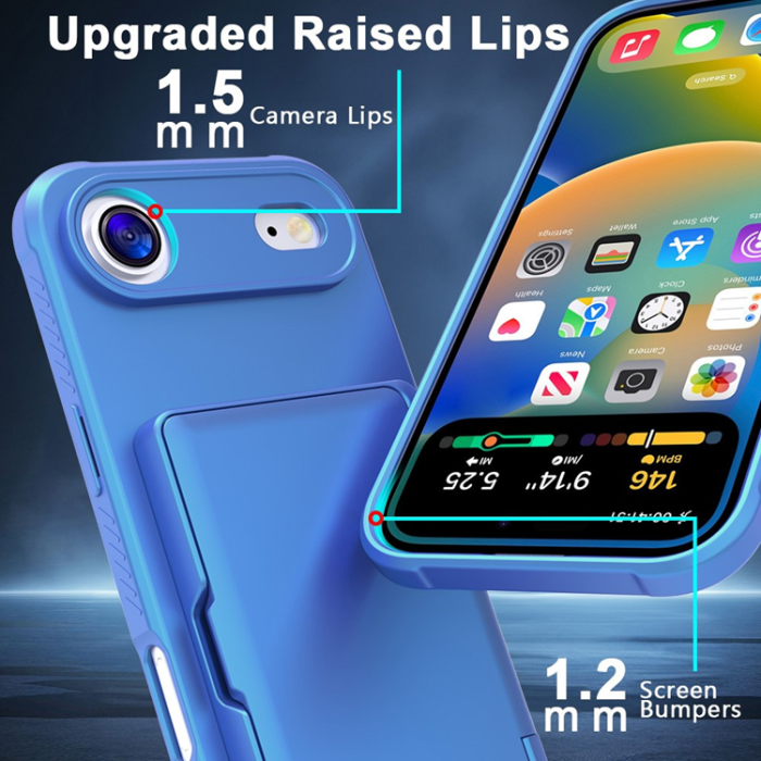 A-One Brand - iPhone Air Mobilskal Korthållare Mirror Kickstand