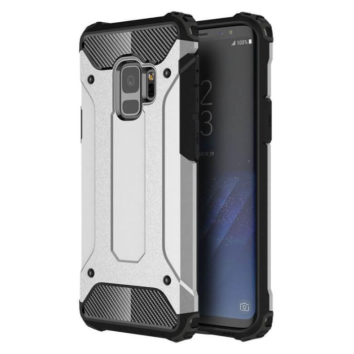 UTGATT5 - Hybrid Armor skal Galaxy S9 G960 Silver
