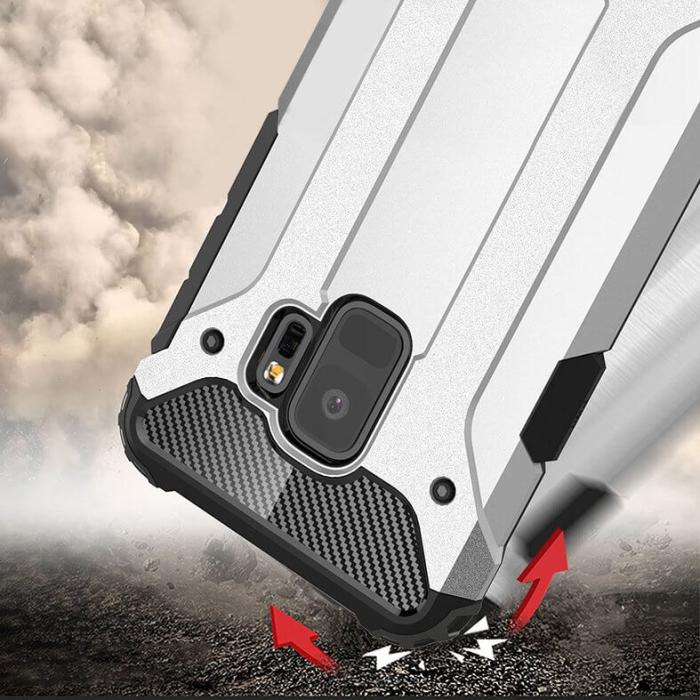 UTGATT5 - Hybrid Armor skal Galaxy S9 G960 Silver