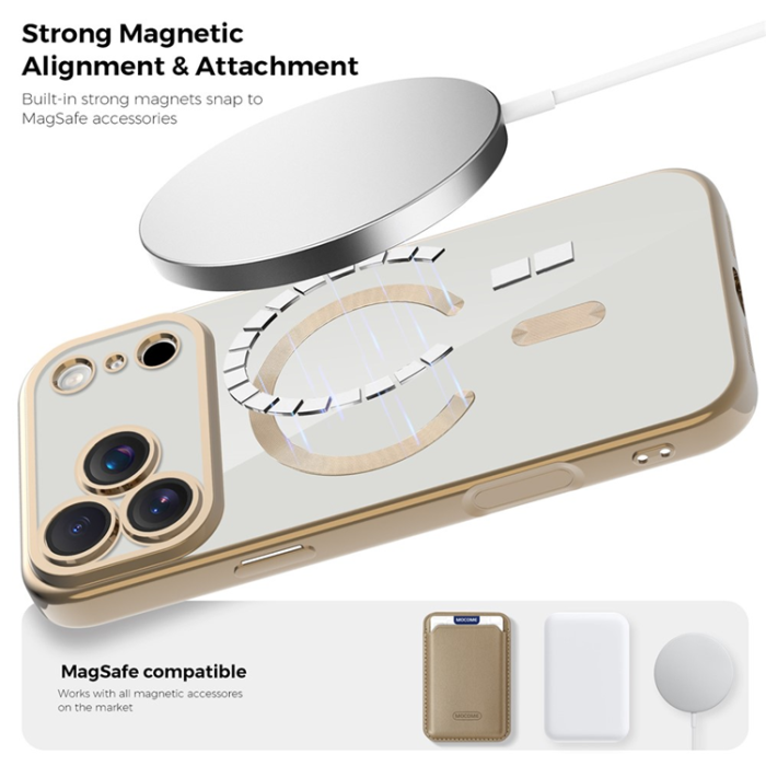 A-One Brand - iPhone 17 Pro Max Mobilskal MagSafe Korthållare TPU + PC