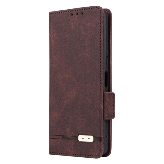 OEM - Sony Xperia 5 IV Plånboksfodral Decor Magnetic Clasp - Brun