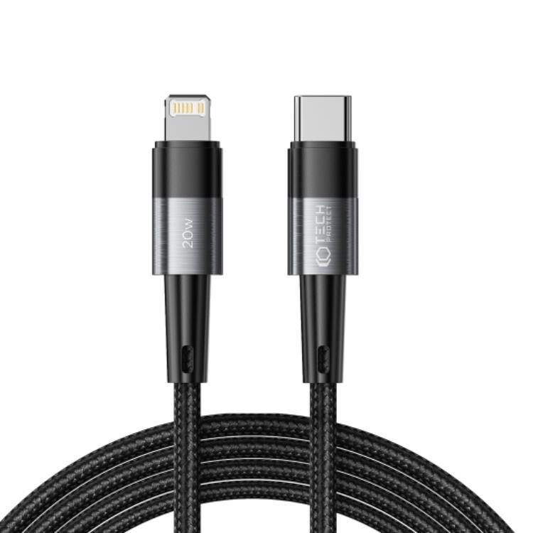 Tech-Protect USB-C till Lightning kabel Ultraboost 2m - Grå | 3541 | AlltMobil