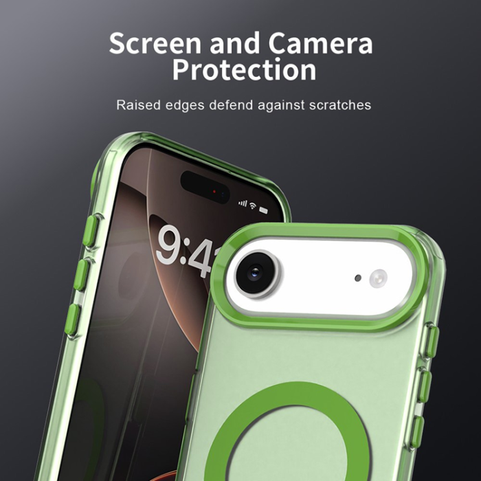 A-One Brand - iPhone 17 Air Mobilskal MagSafe Anti Drop Hybrid - Grön