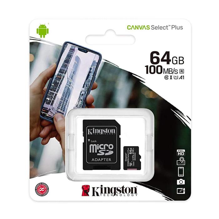 Kingston - Kingston Canvas Select Plus 64 GB MicroSDXC minneskort