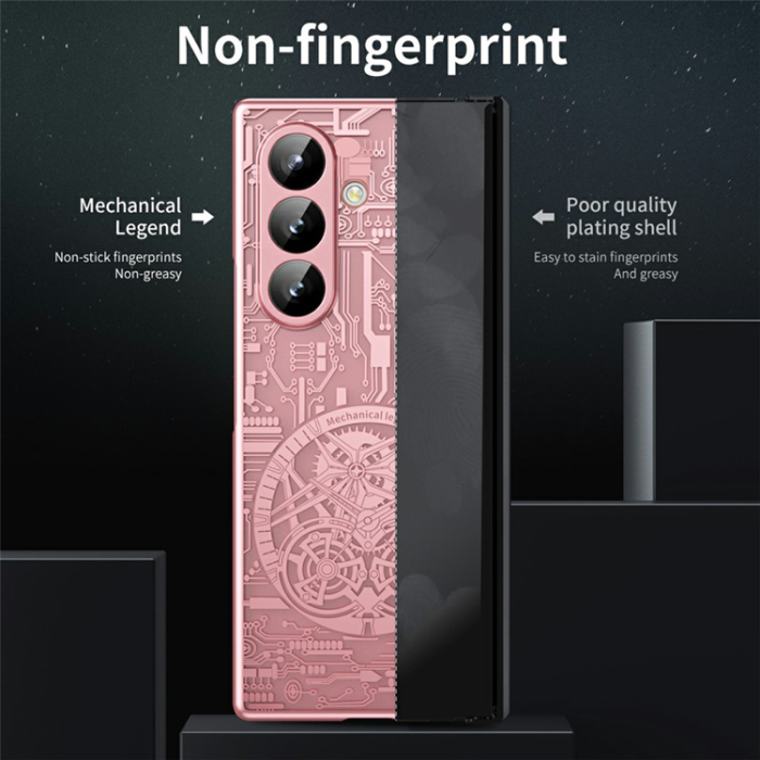 A-One Brand - Galaxy Z Fold7 Mobilskal Mechanical Legend Electroplating - Rosa