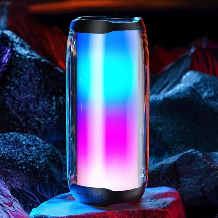 WK Design - WK Design Trådlös Bluetooth 5.0 Högtalare RGB 2000mAh - Svart