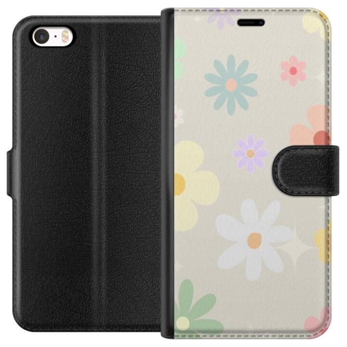 iSecrets - Plånboksfodral till Apple iPhone 5 med fejdande blommor